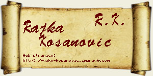 Rajka Kosanović vizit kartica